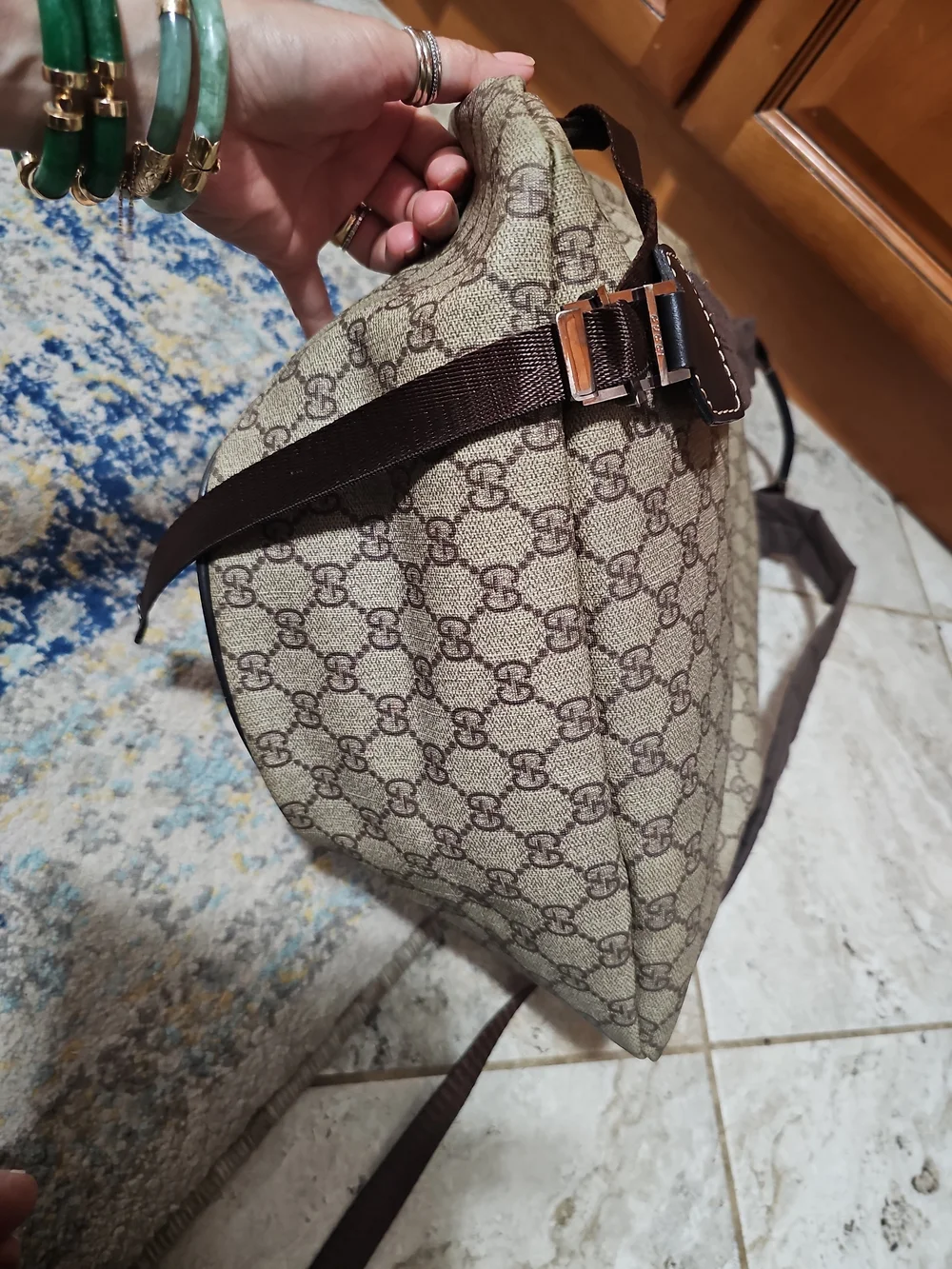 Gucci Beige/Brown GG Supreme Canvas Interlocking G Backpack